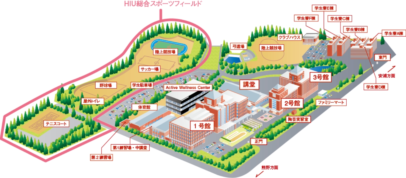 マップ図：東広島キャンパス